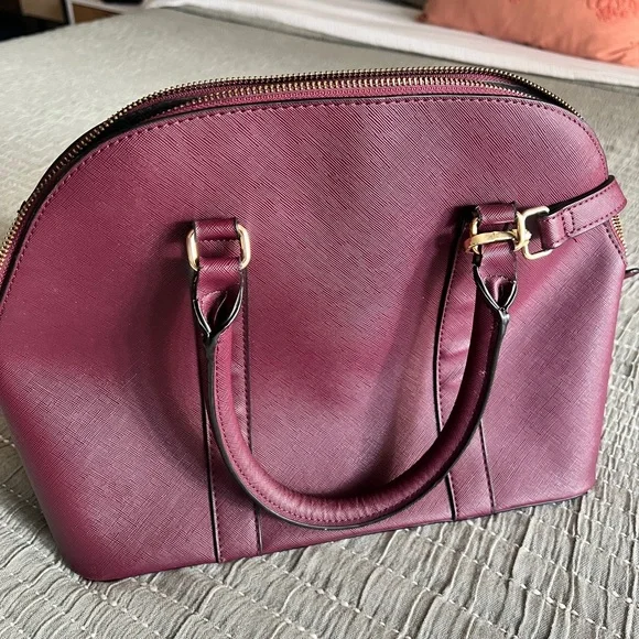 Steve Madden Burgundy Satchel Crossbody Purse - Picture 4 of 7